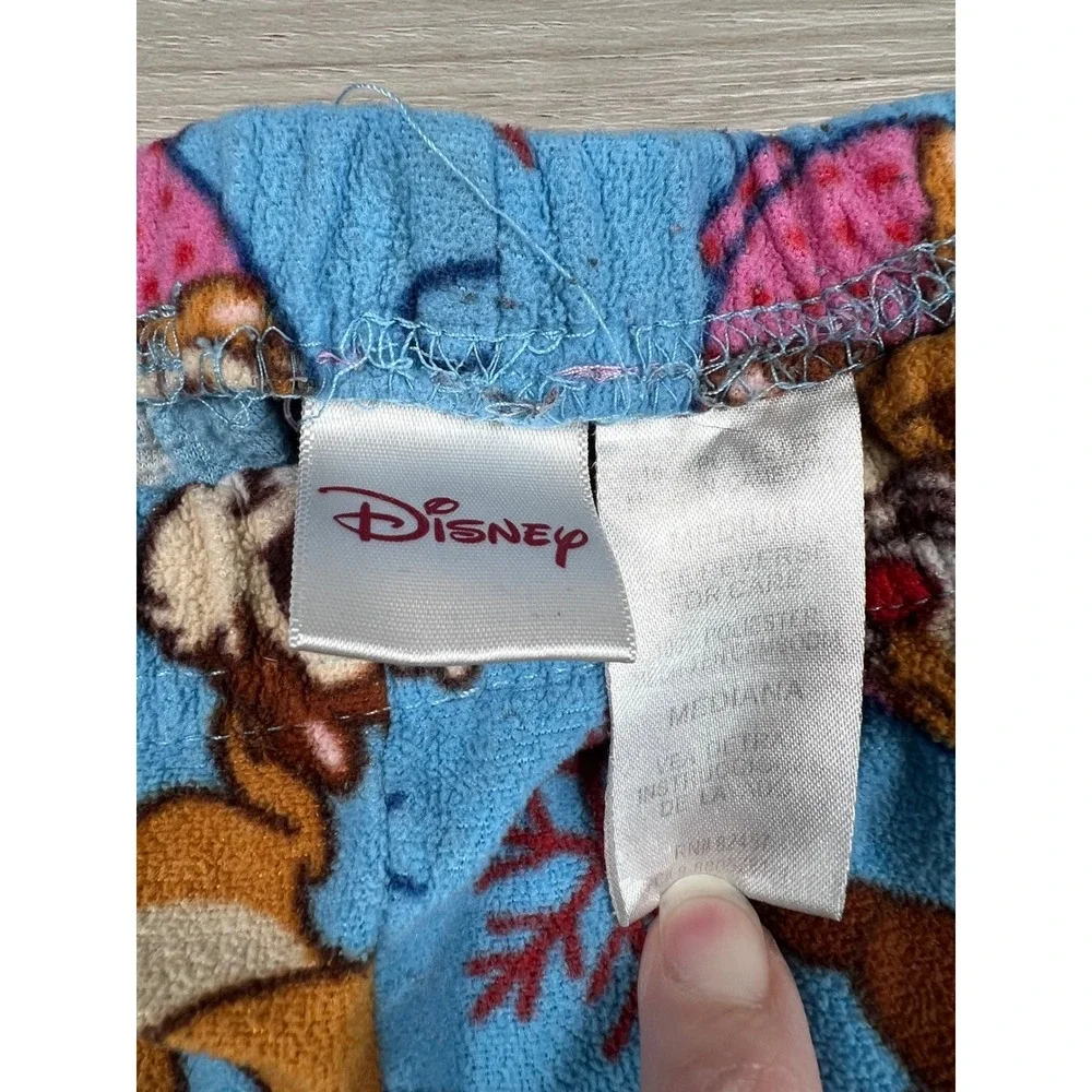 Disney Chip and Dale Pajama Pants‎ Loungewear Blue Women's Medium Cartoon - Picture 3 of 7